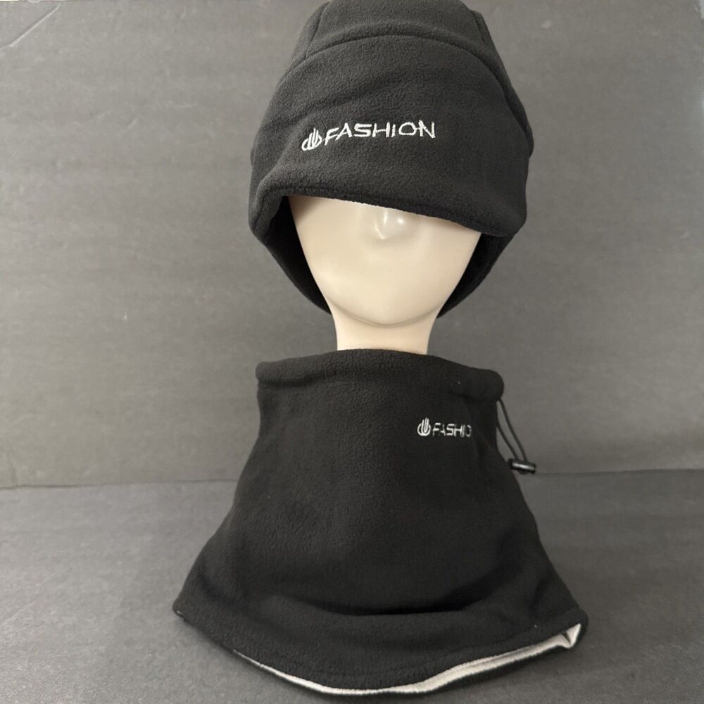 Fleece Hat and Neck Gaiter Set Unisex One Size Cozy warm Outdoor ski snow sport